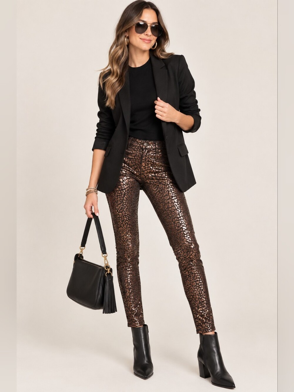 Banana Republic Mid Rise Skinny Stretch Jeans Metallic Leopard sz 32/14 NWT $129